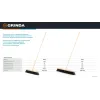 GRINDA EURO буковая колодка 40см, шлифованный черенок из берёзы 120см (d22мм) щетина 70мм, 5-рядная, уличная щётка с черенком (39251-400)