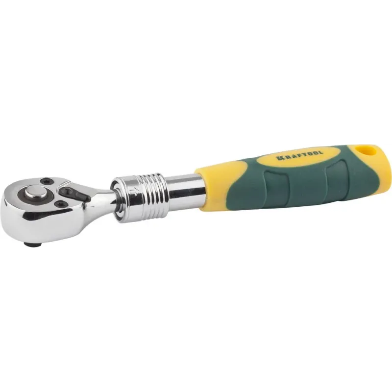 KRAFTOOL 1/4″, 72 зубца, телескопическая трещотка для торцовых головок, Pro (27798-1/4)