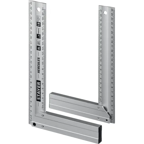 STAYER 250 мм, жесткий столярный угольник, Professional (3432-25)