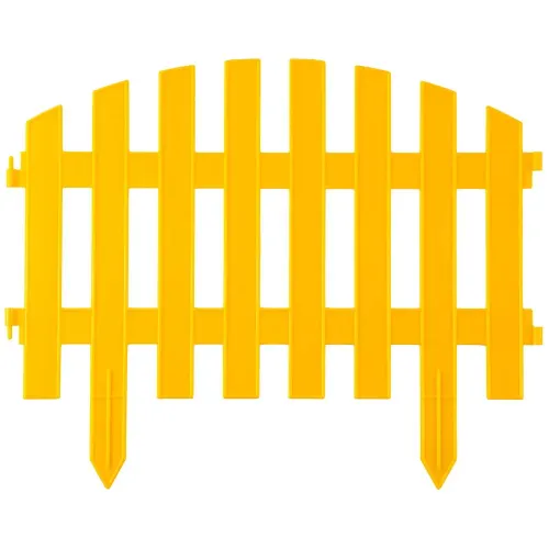 GRINDA Ар Деко, 28 х 300 см, желтый, 7 секций, декоративный забор (422203-Y)