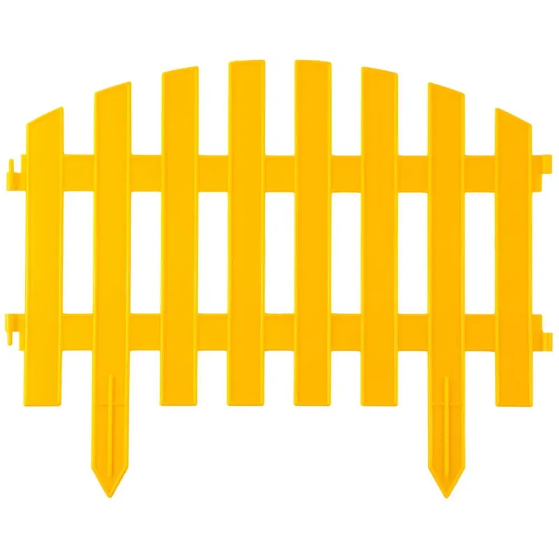GRINDA Ар Деко, 28 х 300 см, желтый, 7 секций, декоративный забор (422203-Y)