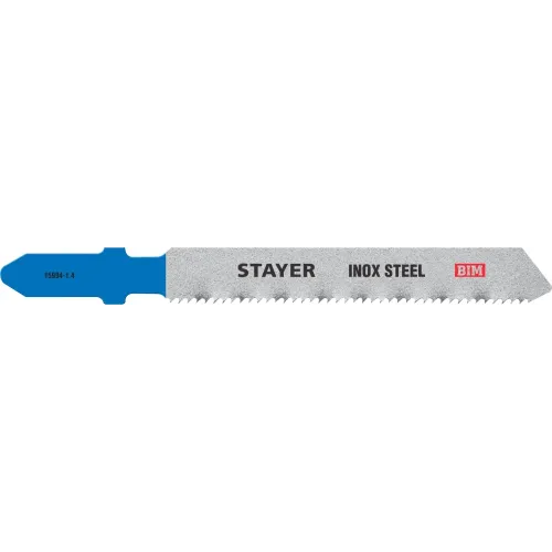 STAYER T118AF, T-хвост., Bi-Metal, по металлу толщиной 1.5-3 мм, шаг зуба 1.4 мм, раб. длина 50 мм, 2 шт, полотна для лобзика (15994-1.4)