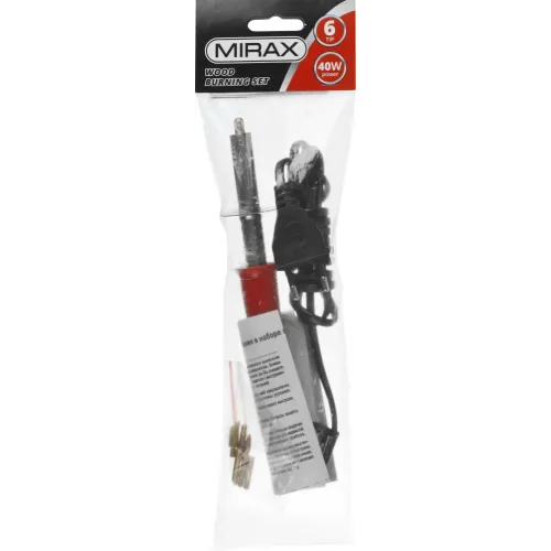 MIRAX 450°C, 220 В, 40 Вт, 6 насадок, прибор для выжигания (55430-H6)