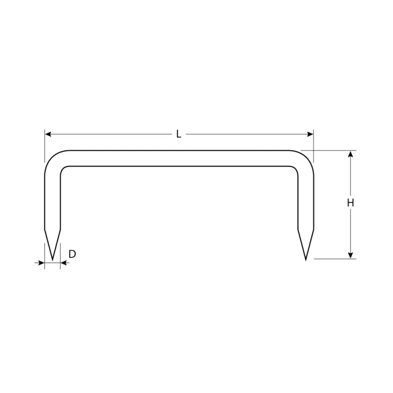 ЗУБР 200 x 70 x 8 мм, 100 шт, строительная скоба кованая (311165-200-70)