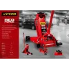 STAYER F-35 RED FORCE, 3.5 т, 145 - 500 мм, подкатной домкрат с быстрым и высоким подъемом для СТО, Professional (43155-3.5)
