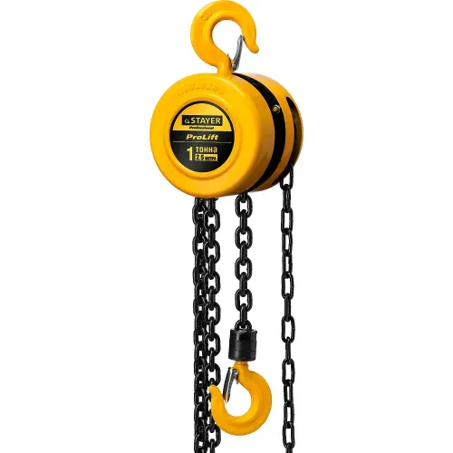STAYER ProLift, 1т х 2.5м, ручная шестеренная таль, Professional (4308-1)