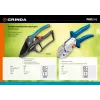 GRINDA P-33, 200 мм, закаленная сталь, с храповым механизмом, алюминиевые рукоятки с эфесом, контактный секатор, PROLine (423433)