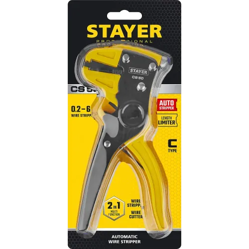 STAYER CS-50, 0.2 - 6 мм2, автоматический стриппер, Professional (22636)