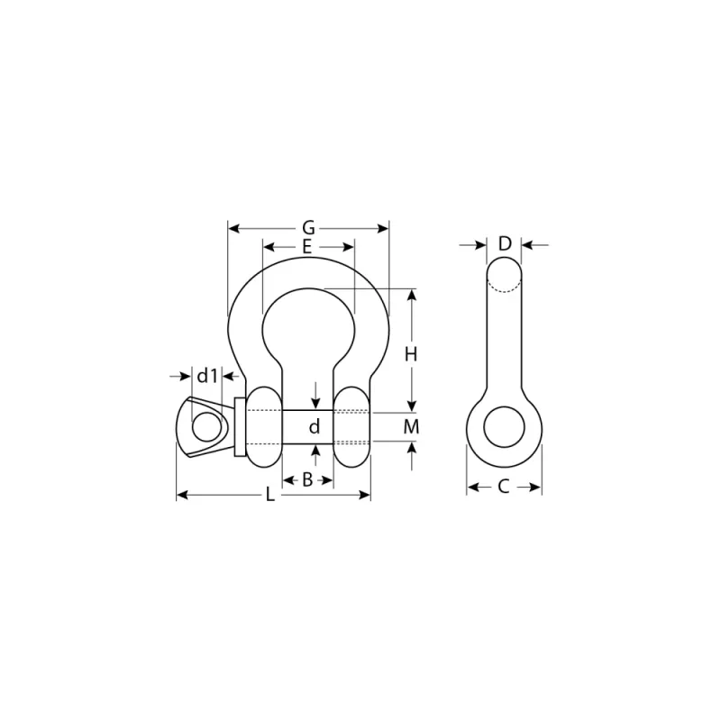 ЗУБР 1 1/8″ (28.6 мм), 1 шт, палец 32 мм, г/п 9.5 тн, цинк, омегообразная скоба, Профессионал (304525-29)