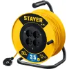STAYER M-315, ПВС, 3 х 1.5 мм2, 50 м, 3500 Вт, силовой удлинитель на катушке (55078-50)