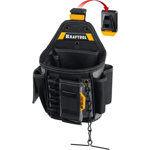 KRAFTOOL KP-13E поясная сумка с быстросъёмным креплением FastClip, 280 х 200 мм (38772)