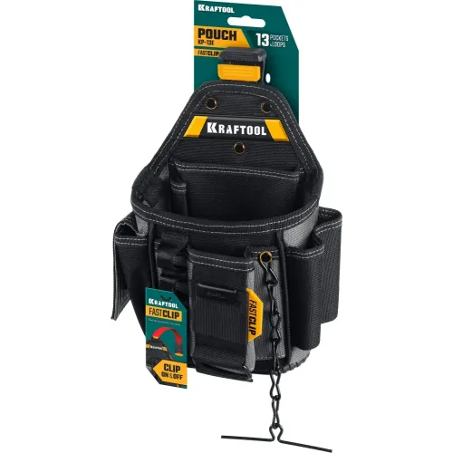 KRAFTOOL KP-13E поясная сумка с быстросъёмным креплением FastClip, 280 х 200 мм (38772)