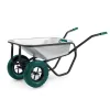 KRAFTOOL MAXDrive-2 110л, 280 кг, двухколесная, с трубным усилителем, кузов 0,9 мм, полиуретановые колеса, тачка строительная (39860)