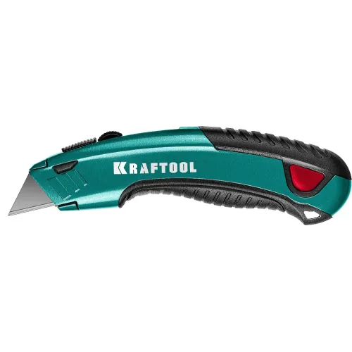 KRAFTOOL с автостопом, 2 лезвия, универсальный нож (09241)