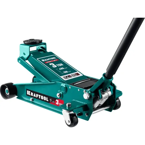 KRAFTOOL KRAFT-LIFT, 3 т, 130 - 465 мм, подкатной домкрат с быстрым подъемом для СТО (43450-3)
