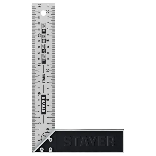 STAYER 250 мм, столярный угольник, Professional (3431-25)