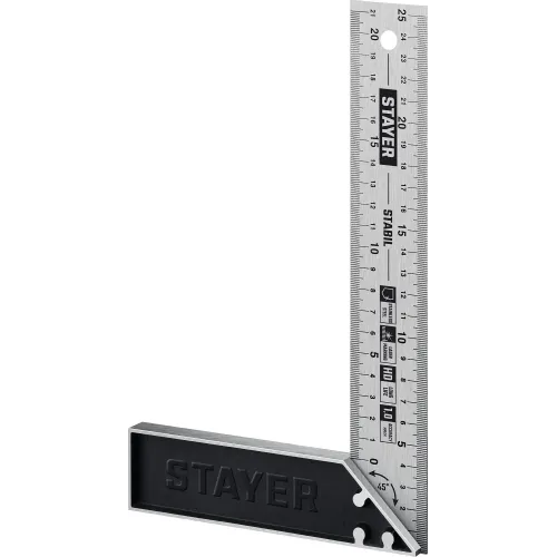 STAYER 250 мм, столярный угольник, Professional (3431-25)
