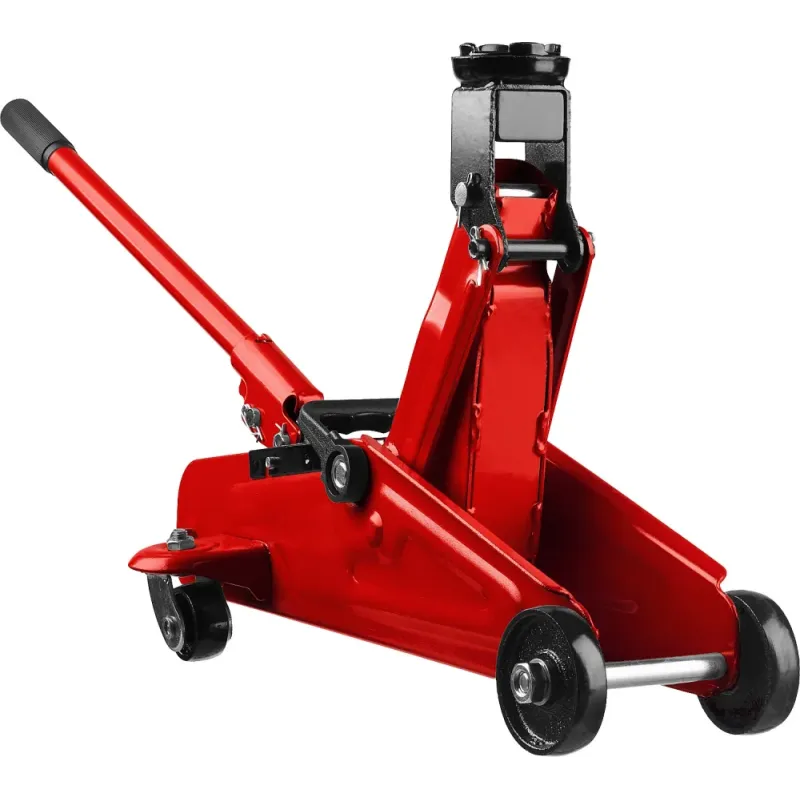 STAYER R-22 RED FORCE, в кейсе, 2 т, 125 - 320 мм, подкатной домкрат для легковых а/м, Professional (43152-2-K)