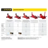 STAYER R-22 RED FORCE, в кейсе, 2 т, 125 - 320 мм, подкатной домкрат для легковых а/м, Professional (43152-2-K)