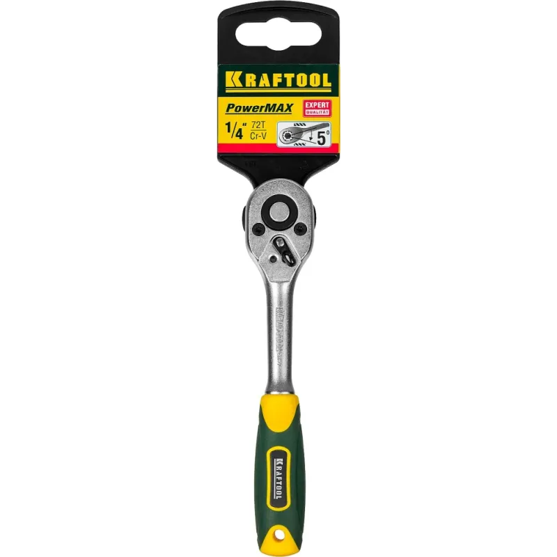 KRAFTOOL 1/4″, 72 зубца, трещотка для торцовых головок (27791-1/4)