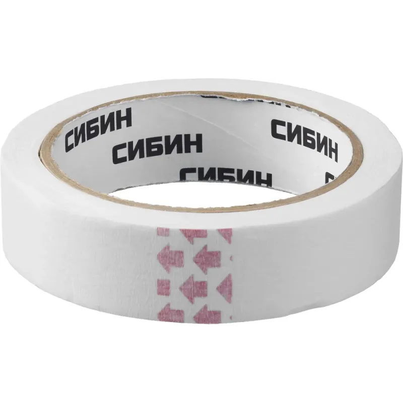 СИБИН 25 мм х 25 м, креповая, малярная лента (12111-25)