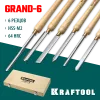 KRAFTOOL Grand-6 6 предм., набор токарных резцов по дереву (18368)