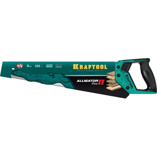 KRAFTOOL Alligator Fine 11, 450 мм, ножовка для точного реза (15203-45)