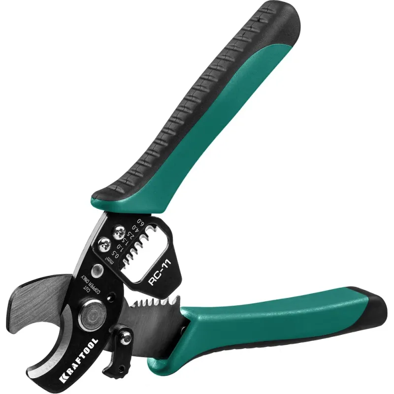 KRAFTOOL RC-11, 2 в 1, кабельные ножницы (22696-2)