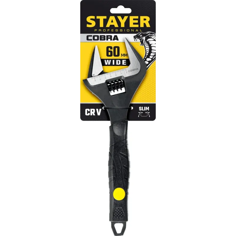 STAYER COBRA, 300/60 мм, разводной ключ, Professional (27264-30)