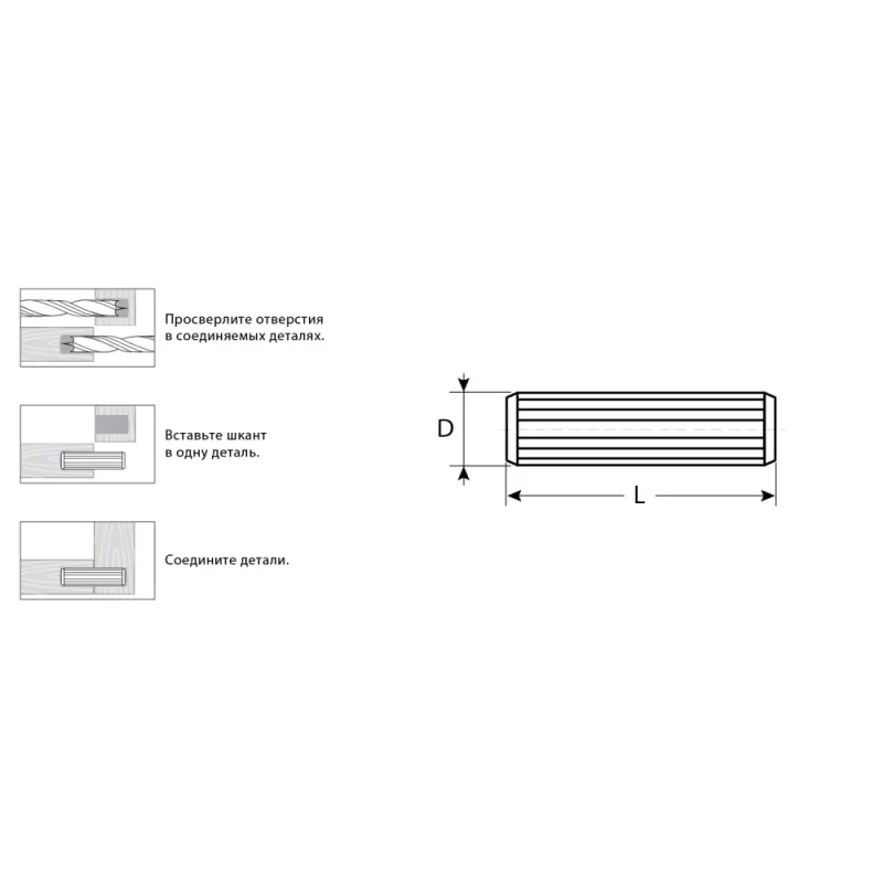 ЗУБР 8 x 35 мм, 20 шт, бук, мебельные шканты (4-308016-08-35)
