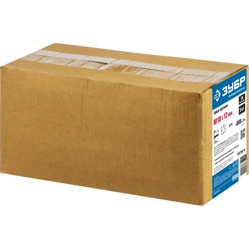 ЗУБР DIN 1624, M10 x 12 мм, цинк, 5 кг, врезная гайка (303780-10)