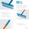 GRINDA PR-12T FIBER, 380 х 100 х 1530 мм, 12 витых зубцов, углеродистая сталь, фибергласовый черенок, садовые грабли, PROLine (39654)