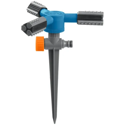GRINDA RR-P, 75 м, 2 полив, 3 сопла, на пике, ударопрочный пластик, круговой распылитель, PROLine (40341)