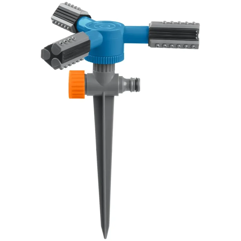 GRINDA RR-P, 75 м, 2 полив, 3 сопла, на пике, ударопрочный пластик, круговой распылитель, PROLine (40341)