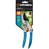 GRINDA P-51, 200 мм, закаленная сталь, шестерённая передача, двухкомпонентные рукоятки, покрытие ПВХ, плоскостной секатор, PROLine (423451)