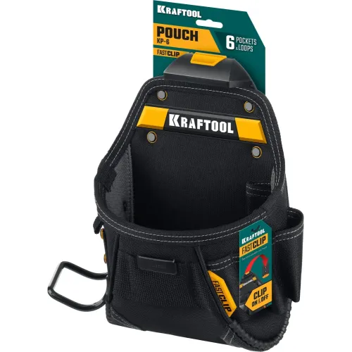 KRAFTOOL KP-6 поясная сумка с быстросъёмным креплением FastClip, 240 х 250 мм (38775)