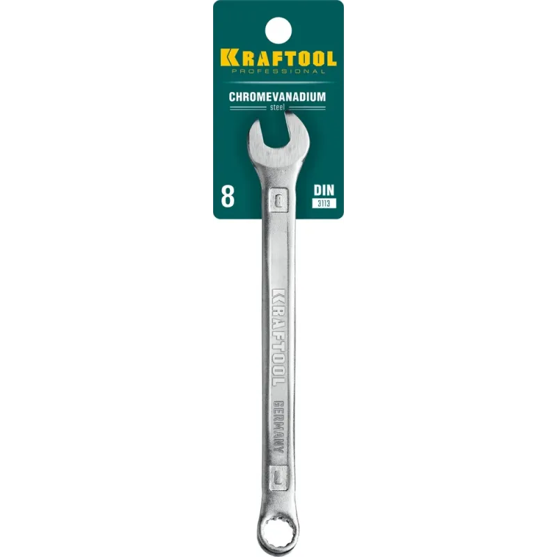KRAFTOOL 8 мм, комбинированный гаечный ключ (27079-08)