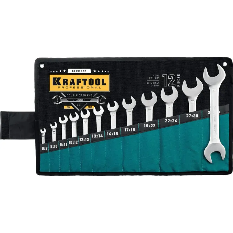 KRAFTOOL 12 шт, 6 - 32 мм, набор рожковых гаечных ключей (27033-H12)