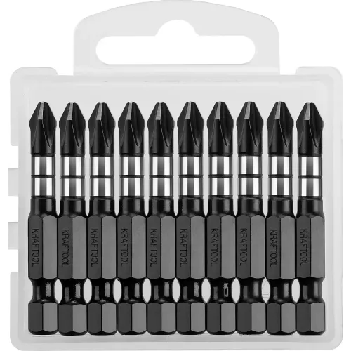 KRAFTOOL Impact PH2, 50 мм, 10 шт, ударные биты (26191-2-50-S10)
