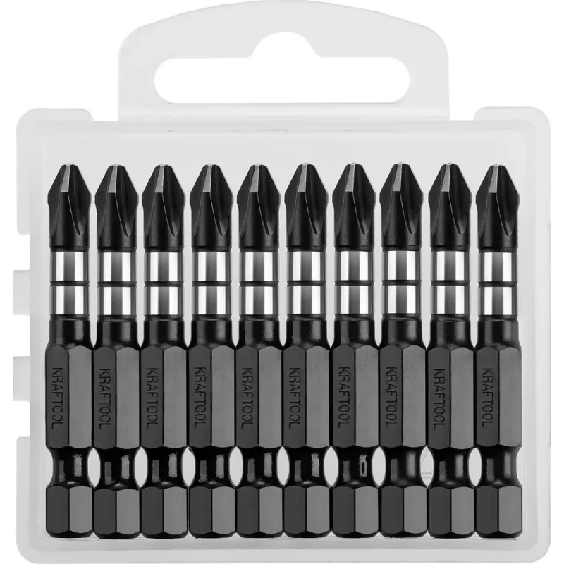KRAFTOOL Impact PH2, 50 мм, 10 шт, ударные биты (26191-2-50-S10)