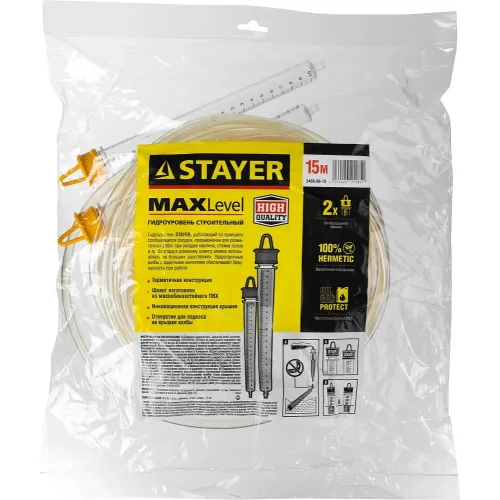 STAYER 15 м, d 6 мм, гидроуровень (3486-06-15)