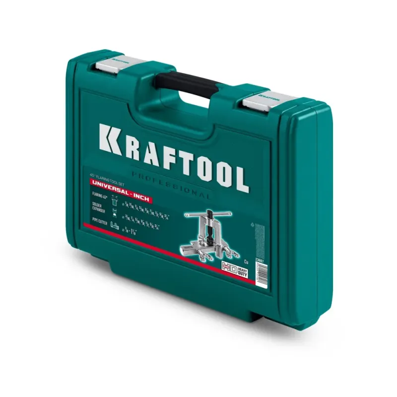 KRAFTOOL Universal-INCH 1/8 - 3/4″, набор для развальцовки и резки (23607)