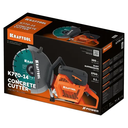 KRAFTOOL 3700 Вт, 350 мм, без диска, бензорез по бетону (бетонорез) (K770-14)