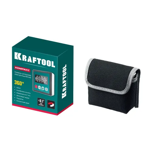KRAFTOOL KOMPAKT, 4 х 90 С, точность 0.1, уровень-уклономер электронный (34687)