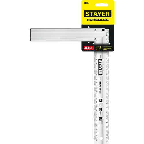 STAYER 300 мм, жесткий столярный угольник, Professional (3432-30)