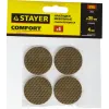 STAYER d 35 мм, 4 шт, коричневые, ЭВА, мебельные накладки (40914-35)