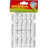 GRINDA d 12 мм, белый, полипропилен, 20 шт, зажим для крепления пленки (422317-12)
