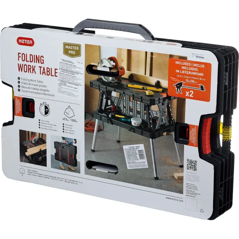 KETER FOLDING 850х550х755 мм, складной столярный верстак (38730)