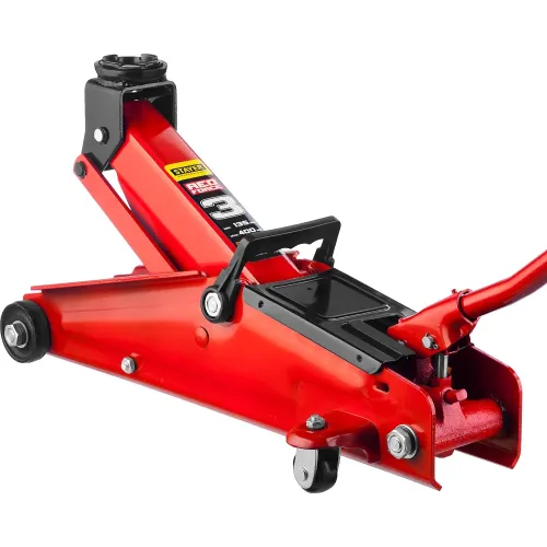 STAYER R-33 RED FORCE, 3 т, 135 - 400 мм, подкатной домкрат с увеличенным подъемом, Professional (43154-3)