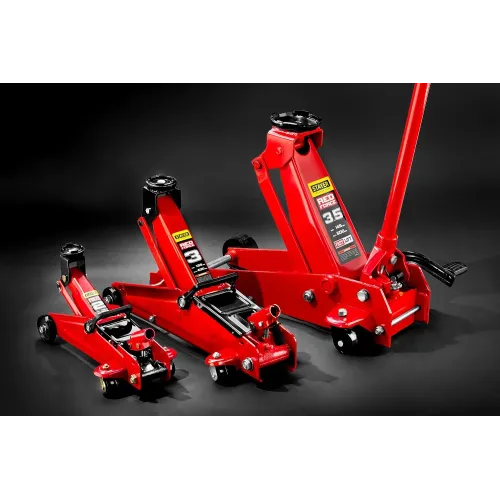 STAYER R-33 RED FORCE, 3 т, 135 - 400 мм, подкатной домкрат с увеличенным подъемом, Professional (43154-3)